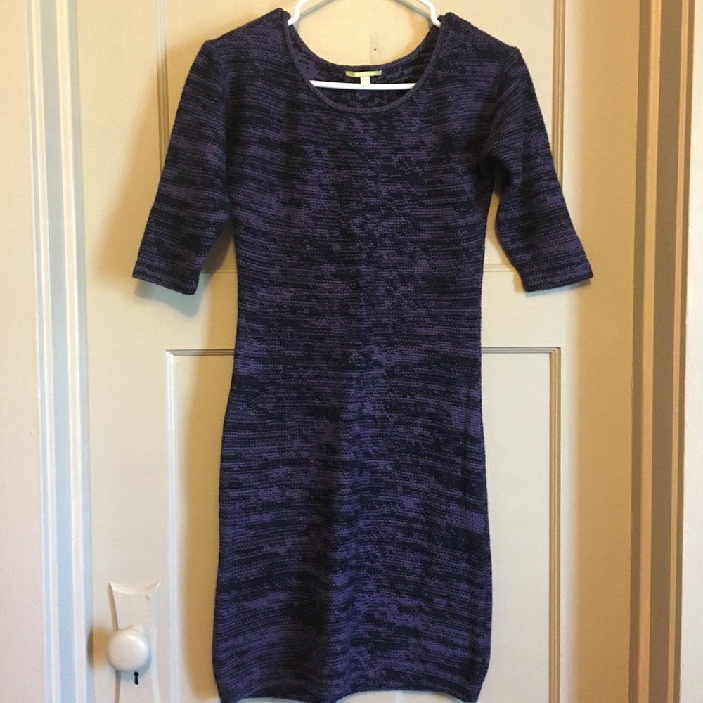 Gianni Bini black and purple sweater dress